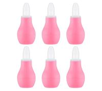 LRXIYODE 6pcs Nasal Aspirator Bulb Syringe Manual Nose Sucker for Newborns and Adjustable Suction Mucus Remover with Ergonomic Grip for Easy Safe Nose Cleaning