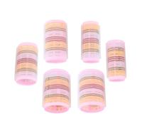 LRXIYODE 6Pcs Pink Plastic Curling Hair Sticks Rollers Set, Lightweight Hair Styling Tool for Women and, Safe Non-Damaging Hairdressing Accessories for Volume and Soft Curls
