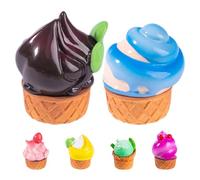 LRXIYODE 6pcs Realistic Ice Cream Cones Assorted Color Artificial Dessert Models for Creative Summer Decor Miniature Food Photography Props for Home Shops and Staging Displays