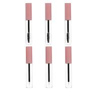 LRXIYODE 6Pcs Refillable Empty Mascara Tube Bottle with Pink Cap, 5Ml Lash Mascara Container and Eyeliner Liner Tube Set for DIY Makeup and Eyelash Storage