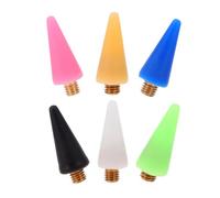 LRXIYODE 6Pcs Replaceable Nail Pen Wax Heads for Rhinestones Picker, Waterproof Detachable Wax Tips with 6 Colors, Nail Art Tool Set for Salon and DIY Decoration