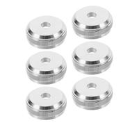 LRXIYODE 6pcs Silver Trumpet Valve Buttons Repair Kit Smooth Valve Action and Sturdy Metal Construction, Suitable for Student Marching Band and Stage Shows Accessories