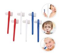 LRXIYODE 6pcs Small Dual-Head Adult Toothbrush for False Teeth Cleaning Portable Home Denture Care Brush Delicate Design Comfortable Use Household Oral Cleaner