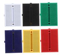 LRXIYODE 6pcs Small Solderless Breadboards Mini Circuit Experiment Boards with Color Coded Pins for Electronics Projects Laboratory Supplies
