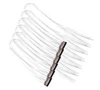 LRXIYODE 6pcs Sparkling Hair Tinsel Extensions Silver Glitter Strands for Women Curly Straight Heat Resistant Hair Glitter Strands for Party Cosplay Daily Styling