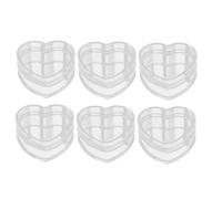 LRXIYODE 6pcs Transparent Heart Shape Boxes Clear Candy Treat Storage Containers Wedding Favor Packaging for Party Decorations and DIY Crafts