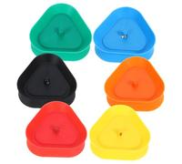 LRXIYODE 6pcs Triangle Playing Card Holders Hands Card Stand for Adults Multi Color Abs Clip Photo Holder for Games Family Gatherings and Social Activities