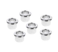 LRXIYODE 6pcs Vintage Guitar Tuning Peg Ferrules Gc901 Steel Silver Replacement Bushings Improve Playability for Personal and Professional Use Electric Guitar