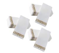 LRXIYODE 75pcs Disposable Paper Guest Towels Fold Thick Printed Napkins with Elegant European Retro Design for Weddings Birthdays Formal Dinners and Party Serviettes