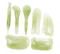 LRXIYODE 7pcs Gua Sha Massage Boards Face and Body Scraper Set Mixed Styles for Full Body Muscle Relaxation and Facial Skin Care