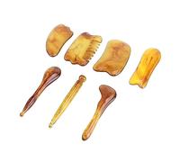LRXIYODE 7pcs Gua Sha Scraper Board and Facial Body Massager Set for Skin Care Therapy, Muscle Scraping Tool for Face, Neck and Full Body Massage, Suitable for Adults and Beauty Treatment