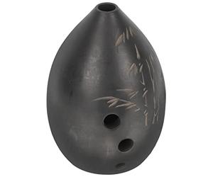 LRXIYODE 8-hole Ceramic Ocarina Flute for Beginners, Easy to Play and Comfortable to Hold, Black Clay Material with Delicate Patterns, Music Instrument for Christmas Or Birthday