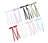 LRXIYODE 8pcs Adjustable Ribbon Hair Bow Clips for Women Lightweight Tassel Bowknot Barrettes with Secure Metal Claw Grip Comfortable Chinese Style Hair Accessories for School Parties