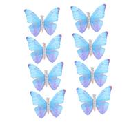 LRXIYODE 8pcs Butterfly Hair Clips Mini Hairpin for Women and Non-slip Duckbill Hairpins with Material Elegant Blue and Purple Gradient Hair Accessories for Parties and Everyday Use
