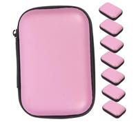 LRXIYODE 8pcs Electronic Organizer Cable Carrying Case Travel Accessories Bag with Double-layer Storage for Charging Cables and Earphones, Portable Pink Pouch for Outdoor Use