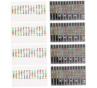 LRXIYODE 8pcs Guitar Fretboard Stickers Pvc Decals Easy to Stick for Beginners, Practical Fingerboard Scale Stickers Designed for Acoustic Guitar Practice and Learning