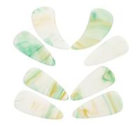 LRXIYODE 8pcs Guzheng Practice Nails Dual Arc Shape Green Plastic Finger Picks for Beginners Concerts and Lessons String Instrument Replacement Accessories