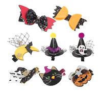 LRXIYODE 8pcs Halloween Hair Clips for Pumpkin Hat Hairpins with Flexible Teeth Non Slip Hold Creative Cartoon Barrettes for Girl Hair Decor Party Accessories
