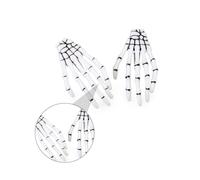 LRXIYODE 8pcs Halloween Skull Paw Hair Clips Skeleton Hand Bone Hairpins White Line Design Halloween Party Hair Accessories for Women Girls
