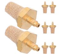 LRXIYODE 8pcs M5 Copper Fog Machine Filter Nozzle Set Brass Exhaust Muffler Silencer, Universal Replacement Oil Tube Accessory for Stage Smoke Machines and Pneumatic Air Tools
