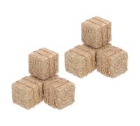 LRXIYODE 8PCS Mini Stackable Hay Bales Straw Hay Model Figurines for DIY Dollhouse Farm Autumn Harvest Table Decorations