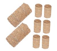 LRXIYODE 8pcs Mini Straw Hay Bales Realistic Faux Farm Scene Props for Dollhouse Crafting Rustic Autumn Harvest Decoration for Miniature Garden and DIY Micro Model