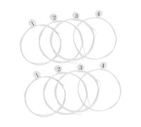 LRXIYODE 8pcs Nylon Ukulele Strings Set Transparent Musical String Replacement for Various Ukulele Models Strong Tone Retention and Easy Installation