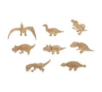 LRXIYODE 8Pcs Realistic Golden Dinosaur Models Educational for Solid Triceratops Playthings for Imaginative Hands Learning and Decoration