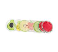 LRXIYODE 8Pcs Reusable Ice Eye Mask Cooling Gel Pads with Fruit Patterns Lightweight Breathable Shape Eye Patches for Puffiness Dark Circles in Summer