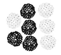 LRXIYODE 8pcs Rhinestone Hair Nets for Bun Covers Elastic Knit Mesh Snood with Sparkling Embellishments Invisible Hairnets for Ballet Dancers Nurses Skating Dance Professionals Durable