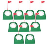LRXIYODE 9pcs Golf Putting Cups with Removable Flags and Inner Rings Portable Practice for Indoor Outdoor Use Regulation Golf Training Aid for Improving Accuracy and Ball Control