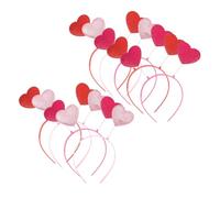 LRXIYODE 9pcs Heart-shaped Glitter Headband Romantic Hair Accessories for Women Valentines Day Party Holiday Festival Decorative Hair Bands
