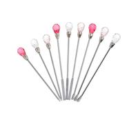LRXIYODE 9pcs Nail Art Stirring Needle Spoon Set for UV Gel Mixing Resin Mold Dotting Rhinestone Application, Glitter Powder Nail Tool for Manicure and Pedicure Use Random Style