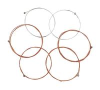 LRXIYODE Acoustic Guitar Strings 6Pcs Phosphor Bronze Alloy Replacement Folk and Bass Guitar Strings Sturdy High Hardness Warm Tone for Musicians