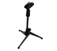 LRXIYODE Adjustable Desktop Tripod Microphone Stand with Clip Stable Table Mic Holder for Live Streaming Recording Speech Portable Mic Mount for Wired and Wireless Microphones