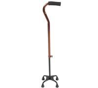 LRXIYODE Adjustable Detachable Aluminum Alloy Walking Stick for Elderly with Ergonomic Curved Handle, Quad Base Anti-slip Support Cane for Indoor and Outdoor Use, Portable Mobility Aid