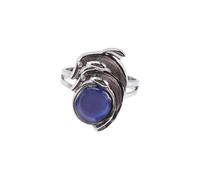 LRXIYODE Adjustable Dolphin Mood Ring for Women and Color Changing Temperature Sensitive Open Animal Jewelry Cute Gemstone Emotion Indicator Ring Gift