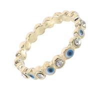 LRXIYODE Adjustable Enamel Evil Eye Ring Hypoallergenic Jewelry Bands for Women Sensitive Skin Halloween Costume Party Accessory