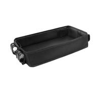 LRXIYODE Adjustable Portable Stroller Tray Holder with Snack Tray and Cup Holder, Black Canvas Material, Universal Fit for Baby Carriage and Toddler Baby Stroller Accessories
