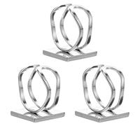 LRXIYODE Adjustable Stainless Steel Square Cabochon Ring Base 3pcs with Flat Pad Tray, Resistant to Deformation, for Jewelry Making and Creative Processes