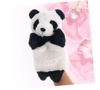 LRXIYODE Adorable Panda Hand Puppet Plush for Soft Storytelling Puppet Show Accessory Interactive Role Play Doll for Communication and Imaginative Play