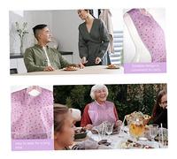 LRXIYODE Adult Bib with Cotton Backing Reusable Cloth Protector for Elderly Dining and Feeding Assistance Oversized Washable Eating Apron for Men and Women Soft Spill Guard in Pink