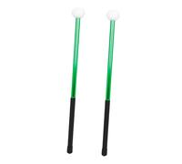 LRXIYODE Alloy Felt Head Drumsticks for Boys and Girls Marching Drum Practical Sturdy Not Easy to Deform Green Musical Percussion Tool for Beginners