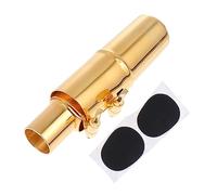 LRXIYODE Alto Saxophone Mouthpiece Kit Portable Metal Sax Mouthpiece with Six Tone Material Suitable for Beginners and Professionals