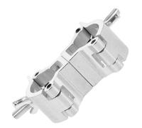 LRXIYODE Aluminum Alloy Light Clamp Double Cross Buckle 18-21Mm Silver Metal Truss Bracket with Hooks for Stage Lighting and Dj Spotlight Mounting