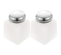 LRXIYODE Anti-Static Pump Bottle 2Pcs 100Ml Plastic Press Dispenser for Liquid Storage with Static Dissipative Design Suitable for Nail Art and Polish Remover Use