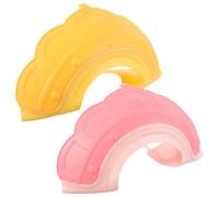 LRXIYODE Baby Shower Cap 2pcs Set Silicone Shampoo Hat with Ear and Eye Protection Waterproof Bathing Crowns for Toddlers and Babies Hair Washing Shield