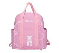 LRXIYODE Ballet Dance Backpack for Smooth Zipper Lightweight Leisure Shoulder Bag for School Travel Party and Everyday Use Pink Ballet Bag