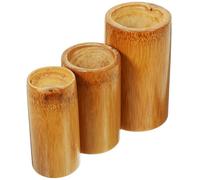 LRXIYODE Bamboo Cupping Can Set 3 Sizes Small Medium Large Reusable Bamboo Cupping Cups Professional Massage Accessory for Home Therapy and Acupuncture Care