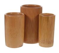 LRXIYODE Bamboo Cupping Cups Set 3pcs Medium Large Extra Large Carbonized Bamboo Therapy Cupping Tools for Home Massage and Foot Spa Body Care